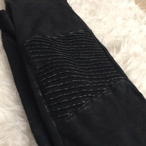 Charcoal ribbed leg leggings